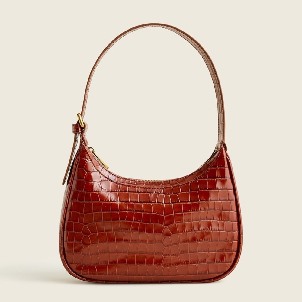 J.Crew Copenhagen shoulder bag in croc-embossed leather